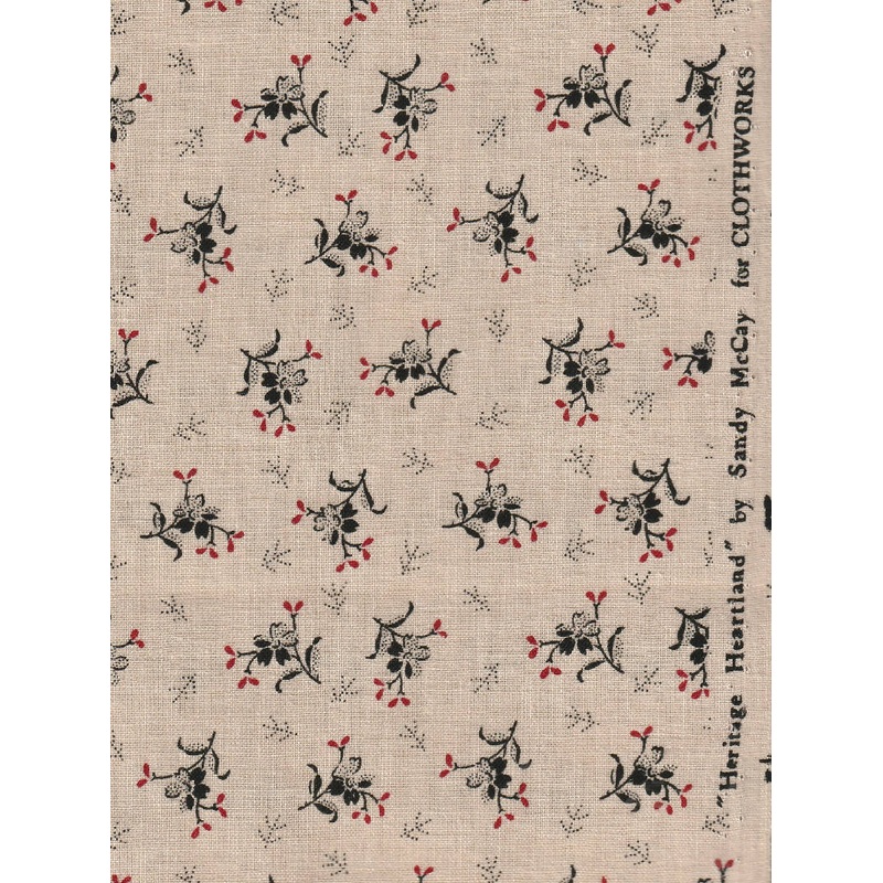 FABRIC Heritage Heartland 2 fabrics 7/8 yd each #32c