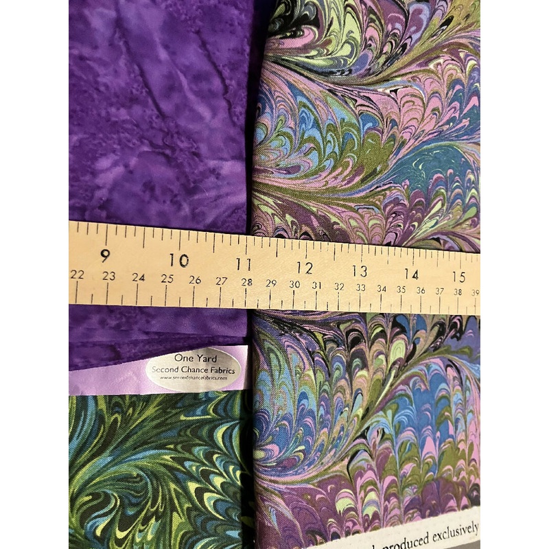 Fabric Lot - purple/green
