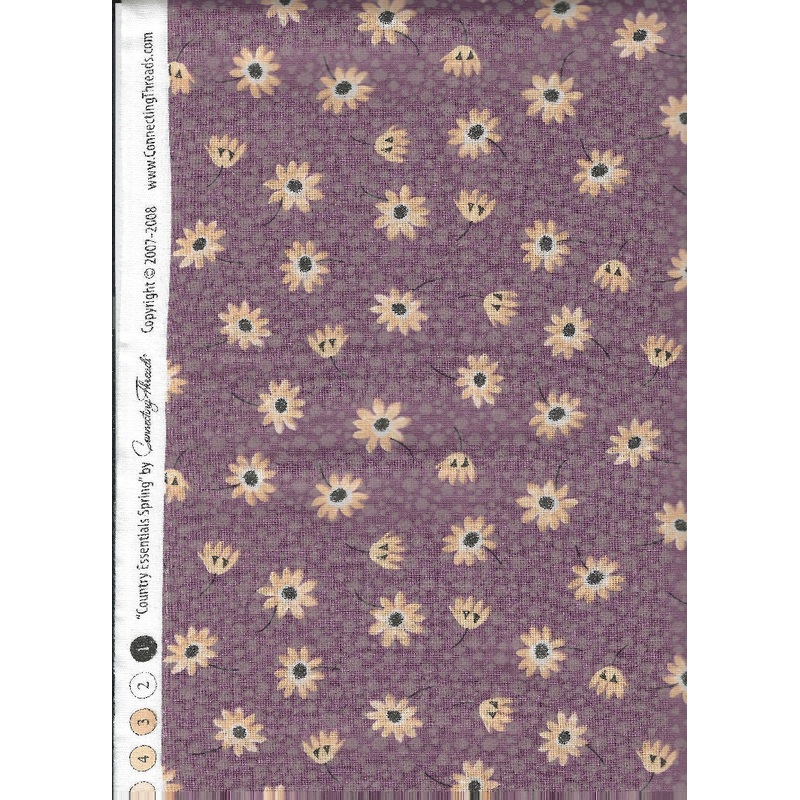 Focal Purple, Country Essentials Spring by Connecting Threads - `1 yard cotton