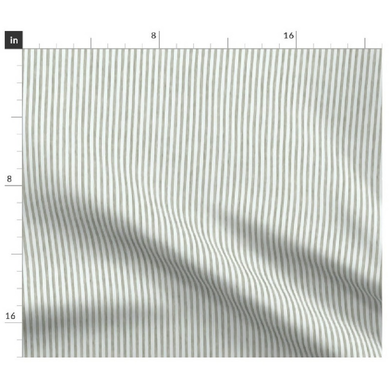 French Stripes - Fabric, Greige, Shabby Chic, 1 Yard, 100% Cotton Spoonflower Fabric