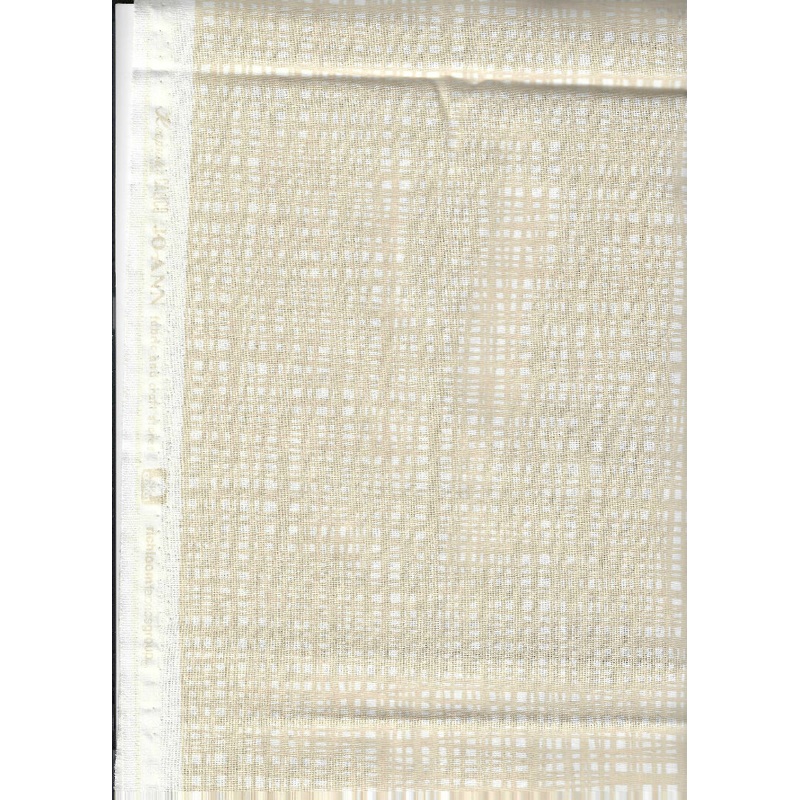 Keepsake Calico Tan Lines on White Fabris by Joann's - 1 yard cotton