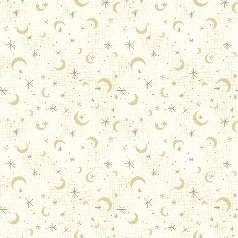 Midnight Rendezvous Ivory Crescent Moons with Stars
