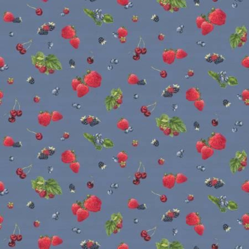 Monthly Placemats June Berry Toss Denim