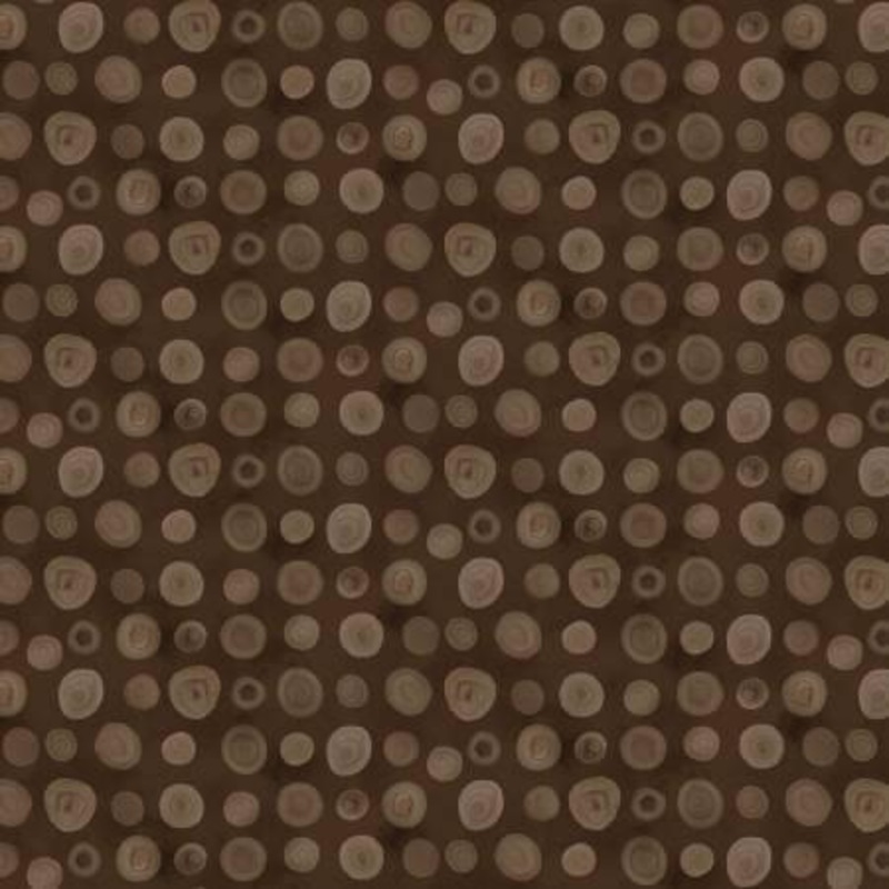 Moonlit Stroll Brown Abstract Dots