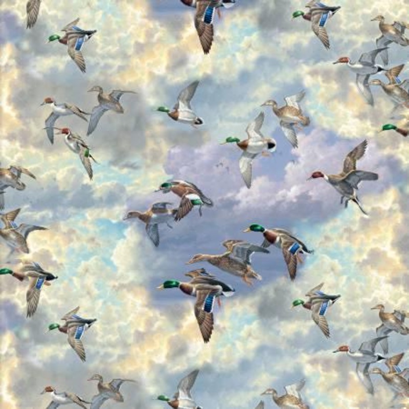Nature Walk Blue Into the Wind Digitally Printed