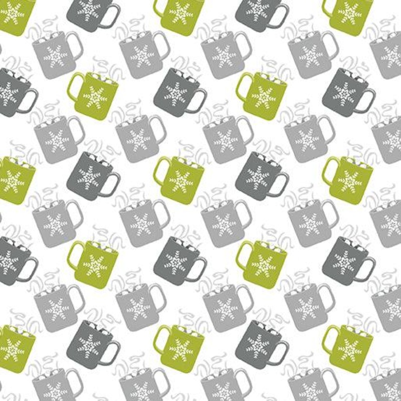 Nordic Cabin Mugs Lime/Grey