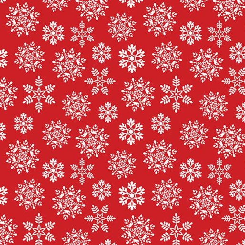 Nordic Cabin Snowflake Red