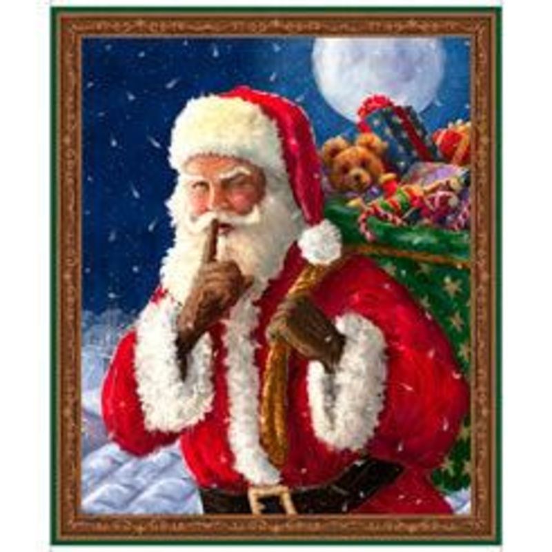 P018 Santa's Night Out SANTA PANEL MULTI