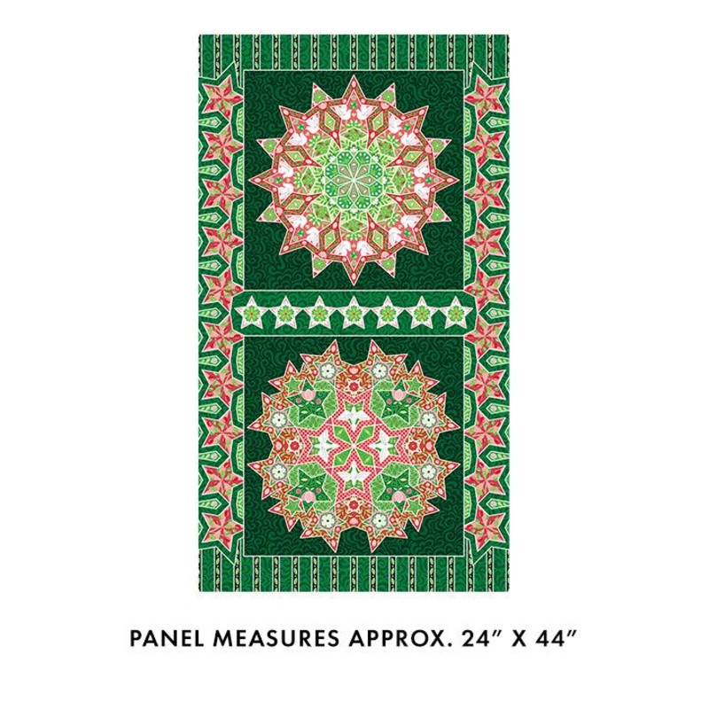 P085 Peace on Earth Holiday Panel Green