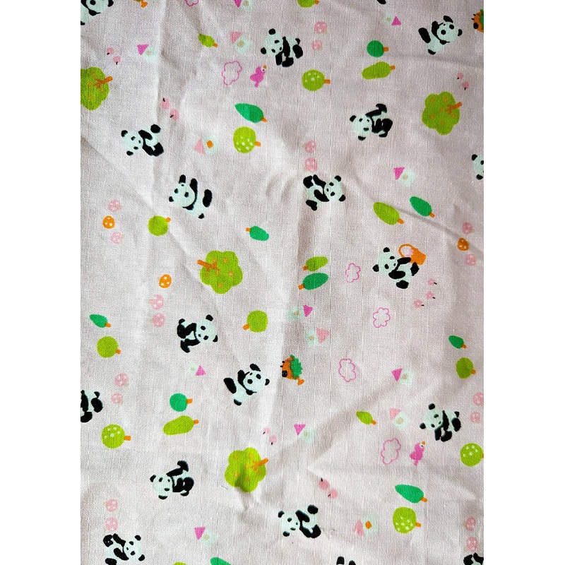 Panda Cotton Fabric In Light Pink (21.5X30.5 in)