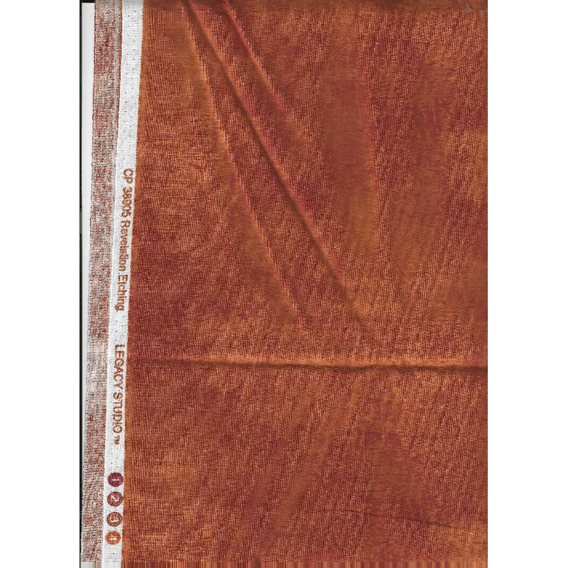 Revelation Etching by Legacy Studio, Burnt Orange Fabric - 1.5 yards cotton