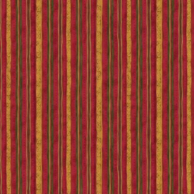 Star of Light Red Scroll Stripe