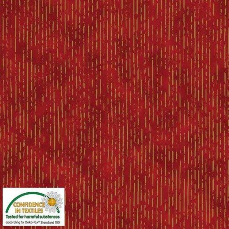 Star Sprinkle Red Gold Crackled Lines