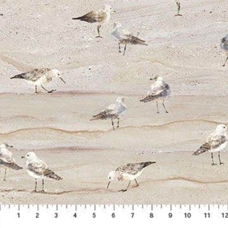 SWEPT AWAY NEUTRAL Tan Seagulls