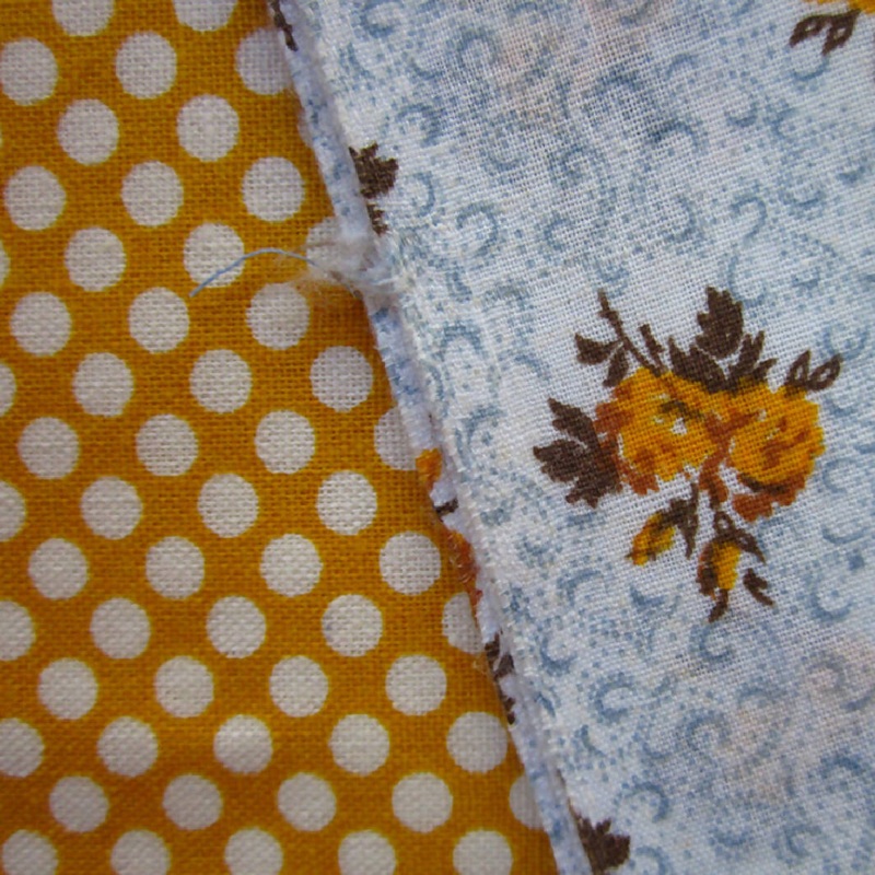 Two Coordinating Floral and Polka Dot Prints
