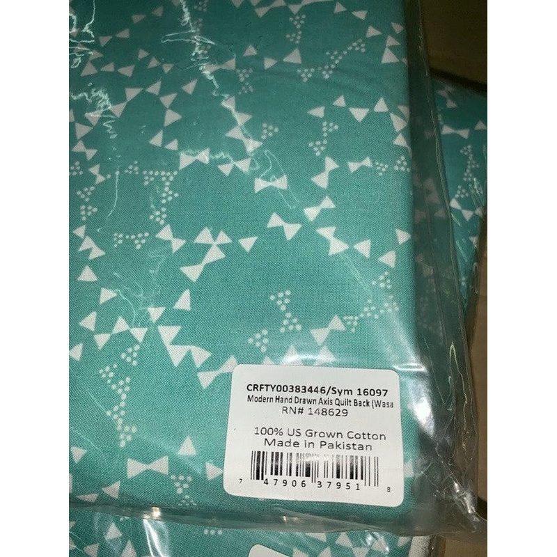 Lily and Loom Modern Hand Drawn Axis Quilt Back Wasabi
