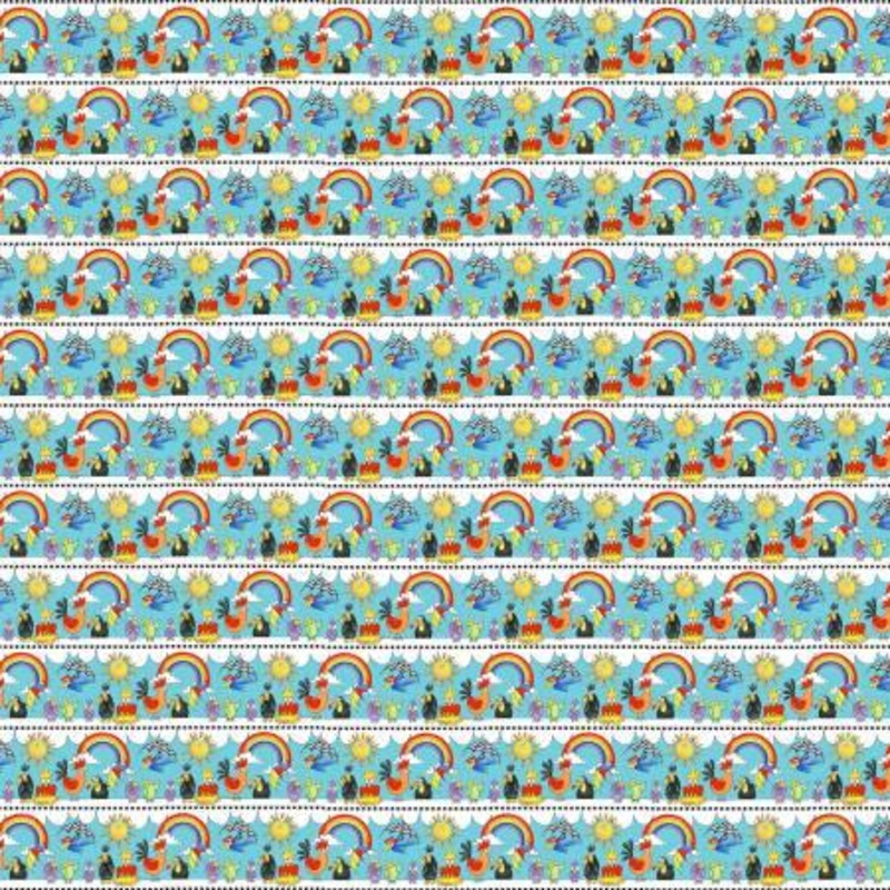 Noah's Story Blue Novelty Stripe