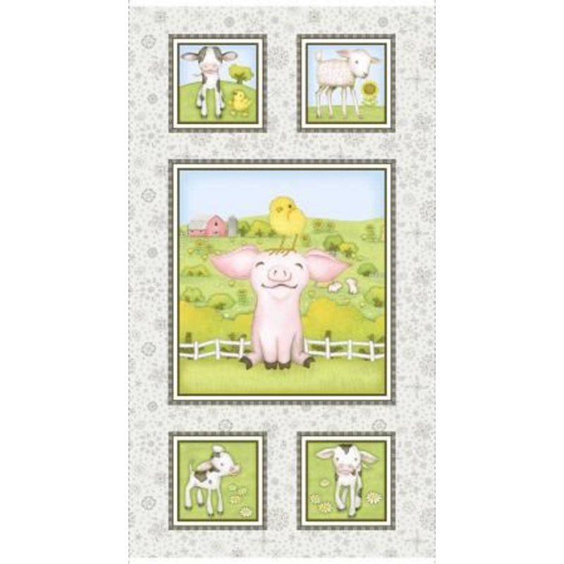 p083 Farm Babies Block Panel