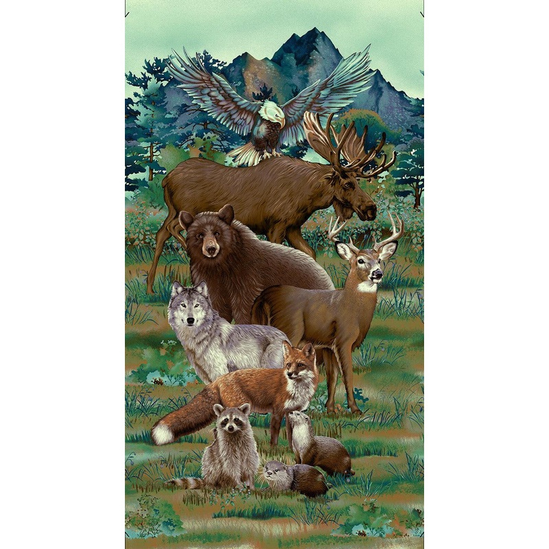 P105 Woodland Wonders Moose Panel