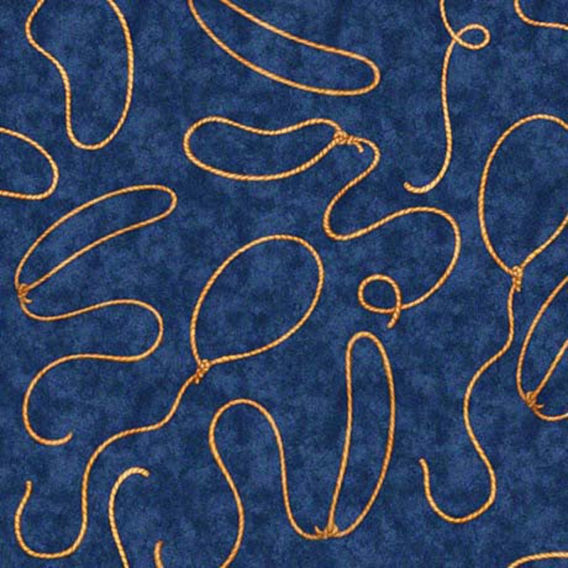 QT Fabrics Cowboy Up 1649 29850-N Lassos Navy