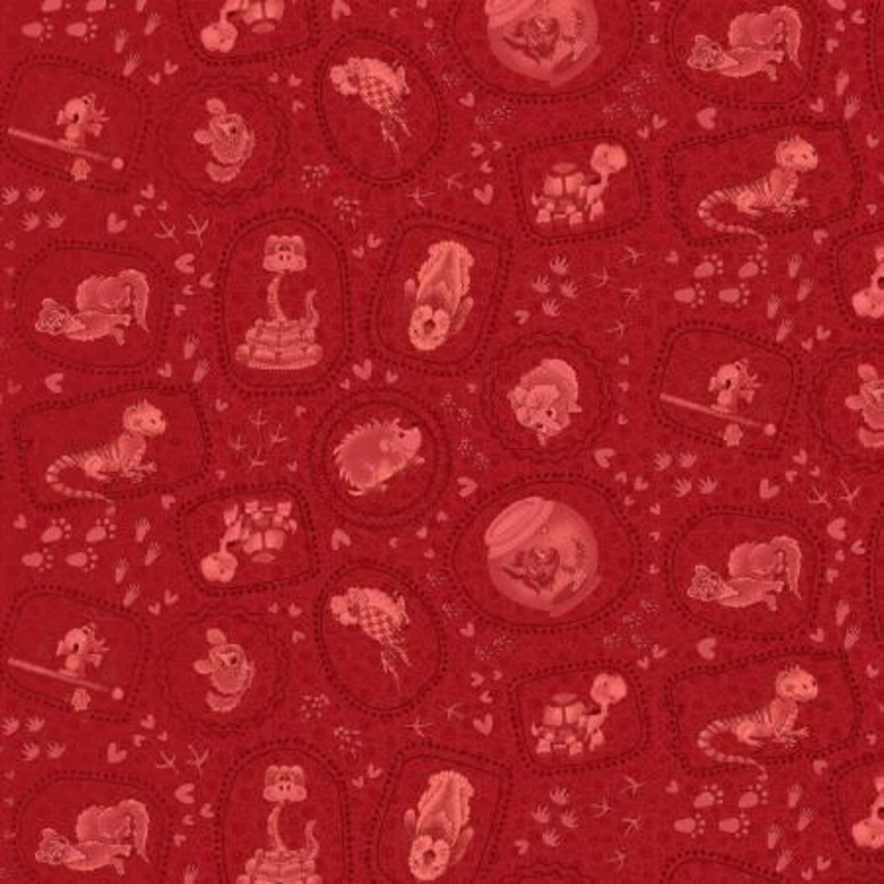 Rescued & Loved Red Tonal Small Critter