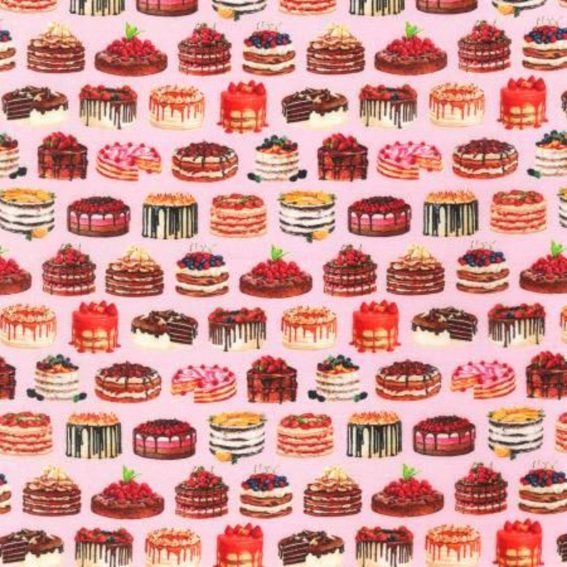 Robert Kaufman Sweet Tooth Cakes Strawberry