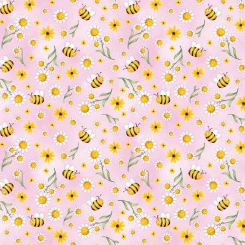 Sunshine Days Daisies & Bees Pink