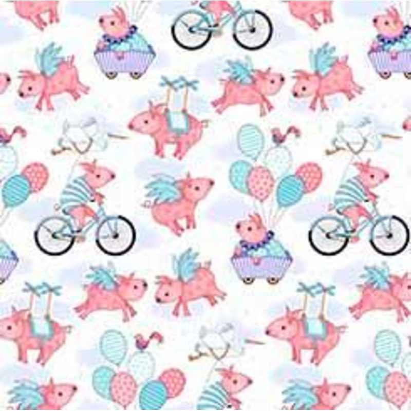 When Pigs Fly - Flying Pigs and Bicycle