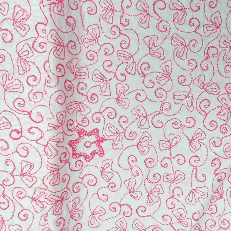 White Sands Embroidered Floral Pink WSN-007