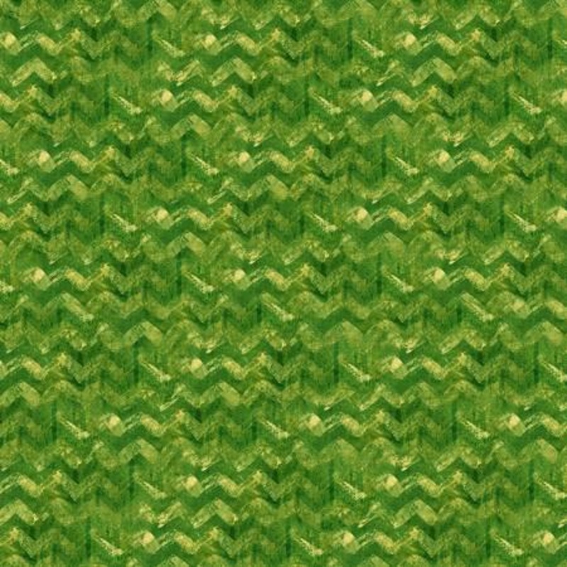 Winter Elegance Green Textured Chevron Flannel