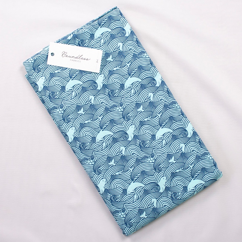$25 Whole 4 Yard Fold - Waves Sky - Boundless FH