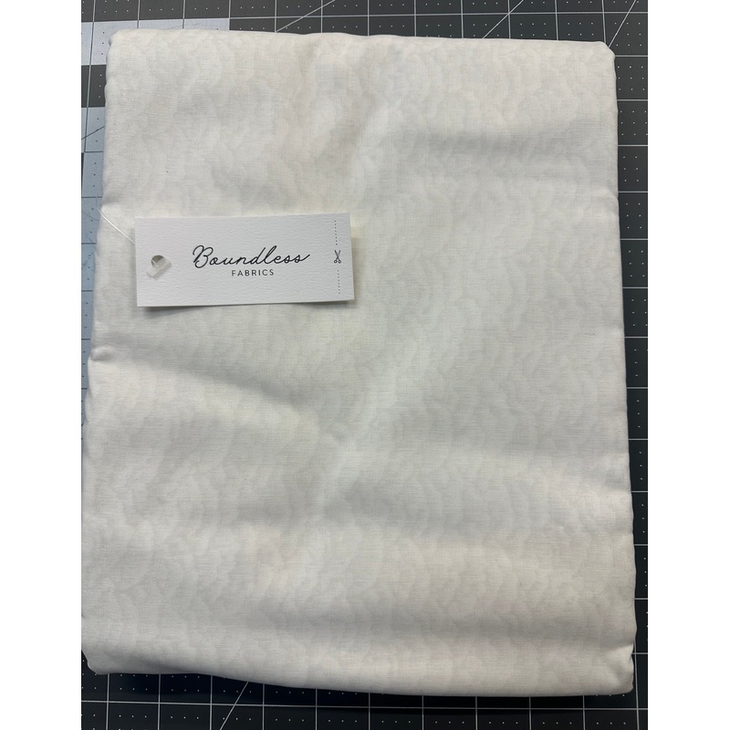 $30 Whole 5 Yard Cut -White Ripple Marshmallow- Boundless FH