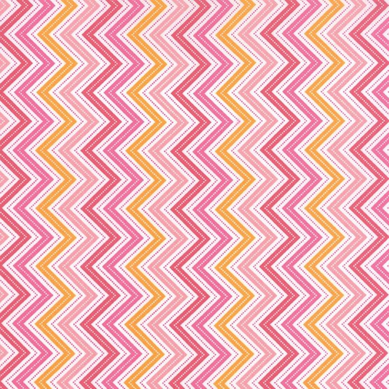 $45 Whole 6+ Yard Cut -From Bump To Baby Pink Chevron- Moda Fabrics