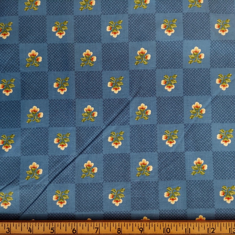 French Country Inn Cabbage Rose by Barbara Brandeburg FCIN 547 CO Blue