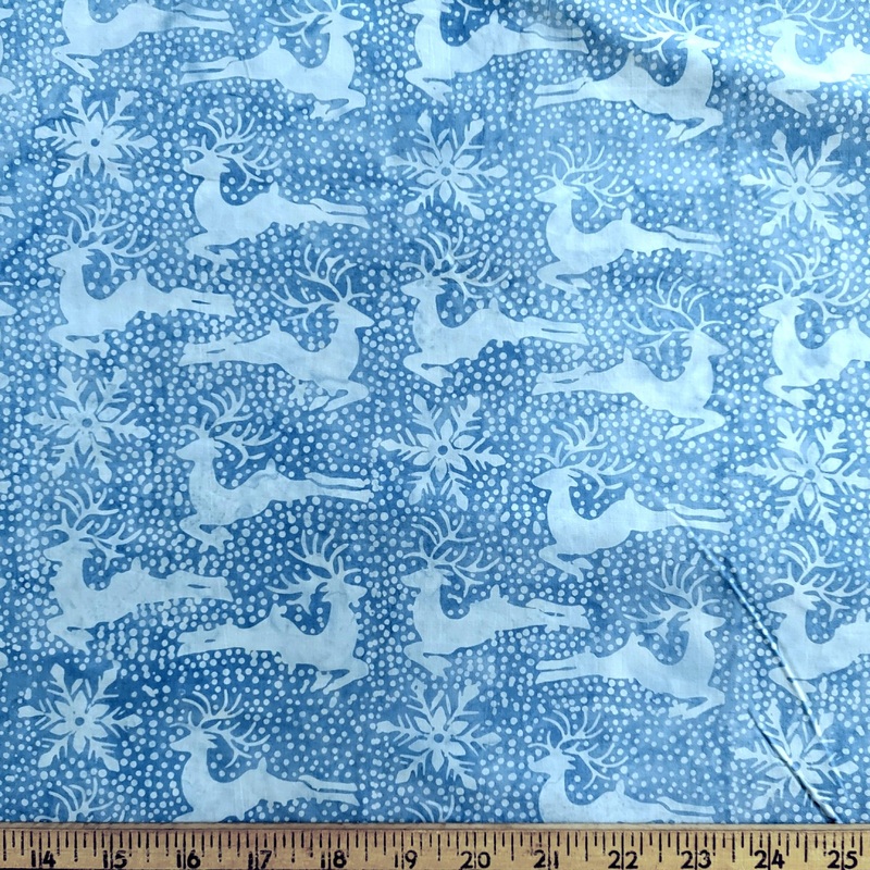 Island Batik Deer Snow Lake Blue 122108536