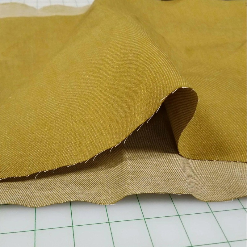 Japan Cotton Linen Colored Denim Goldenrod Yellow Non-Stretch Woven 9oz- by the yard