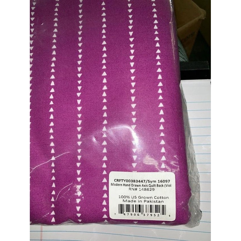 Lily and Loom Modern Hand Drawn Axis Quilt Back Violet