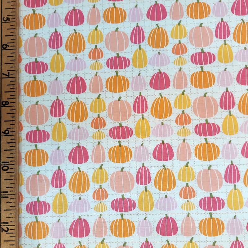 Poppie Cotton Kitty Loves Candy Pumpkin Patch White KC23905