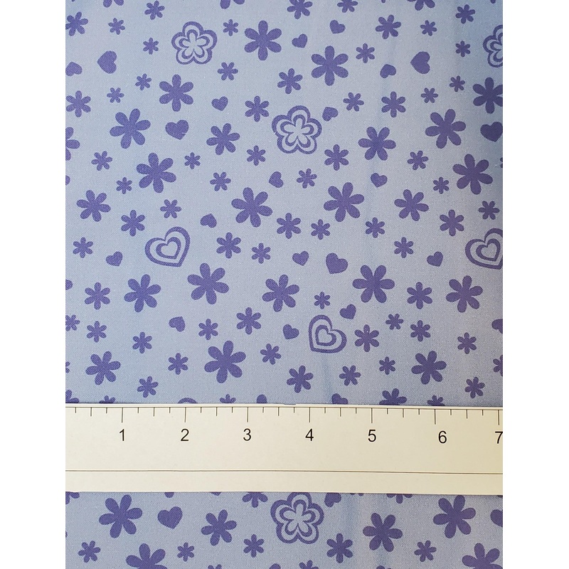 Trolls Flowers Periwinkle (1 yard cuts)