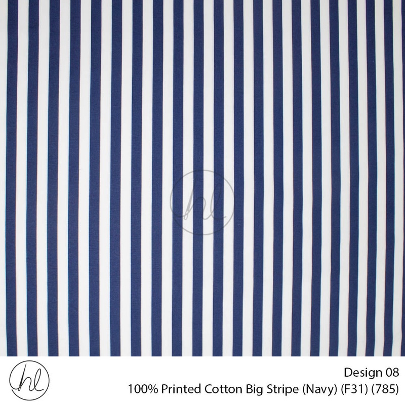 100% Cotton Prt Big Stripe
