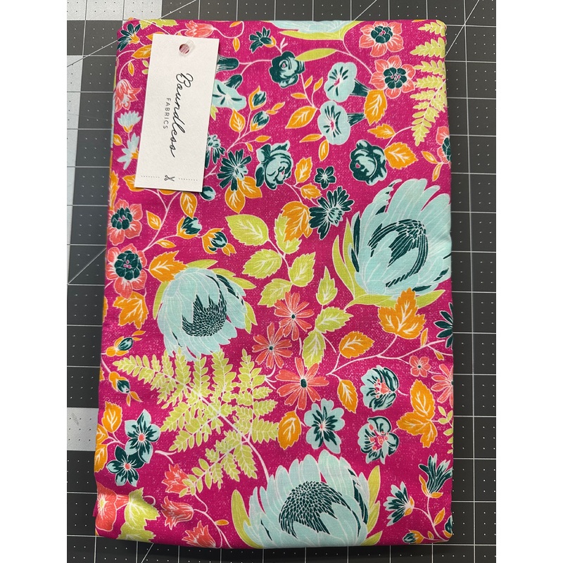 $25 Whole 4 Yard Cut - Floral Fuchsia- Boundless FH
