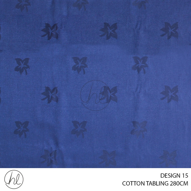 COTTON TABLING DESIGN 15 280CM PER M ROYAL