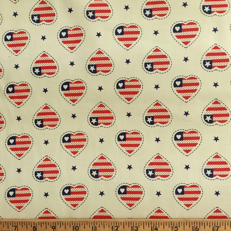 Fabric Traditions America 1355 Hearts