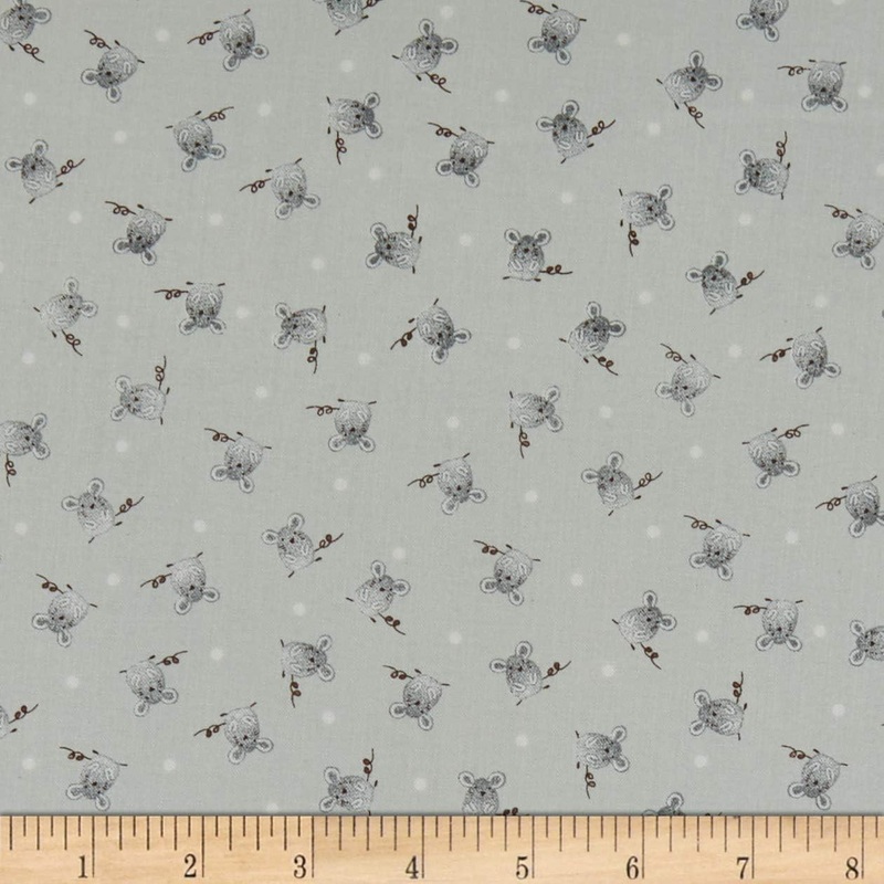 Julia Mice on Grey 51129-2