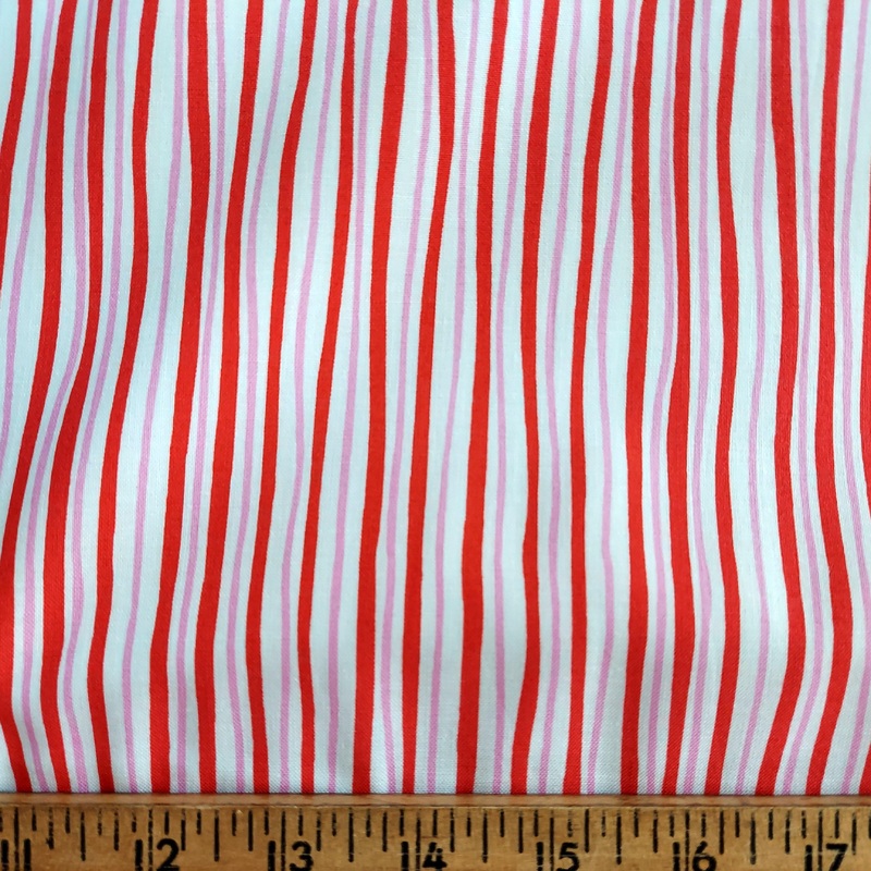 Kanvas Studio Funny Bunnies Red and Pink Stripe