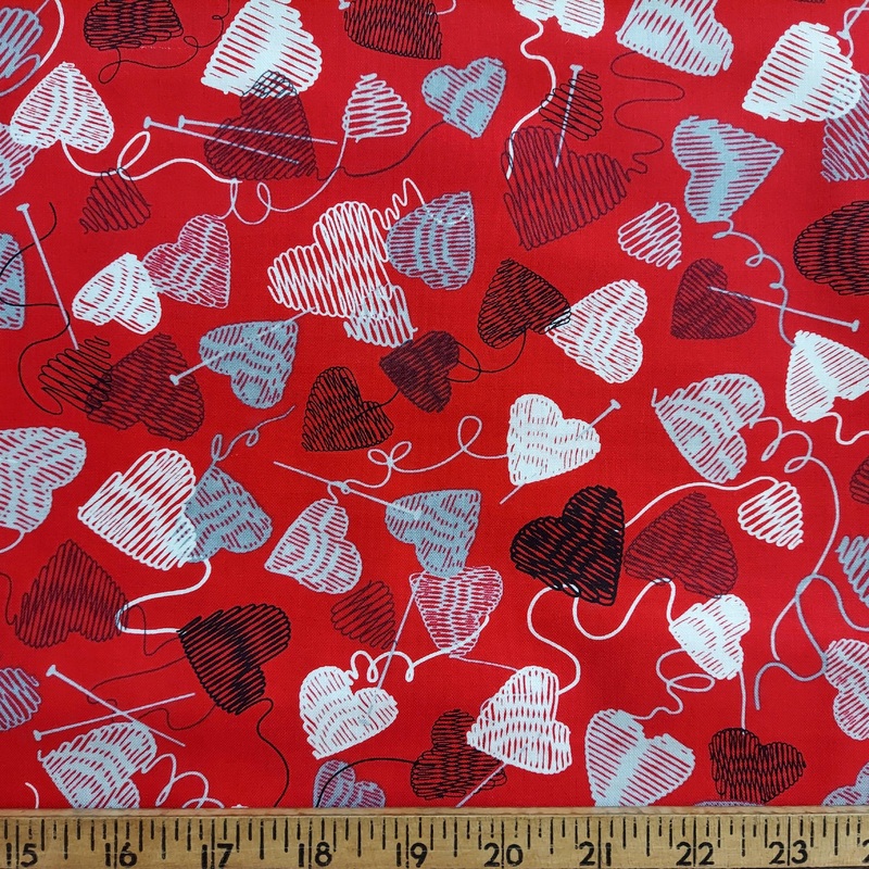 Kanvas Studio Wool Ewe be Mine Hearts 08434 Red