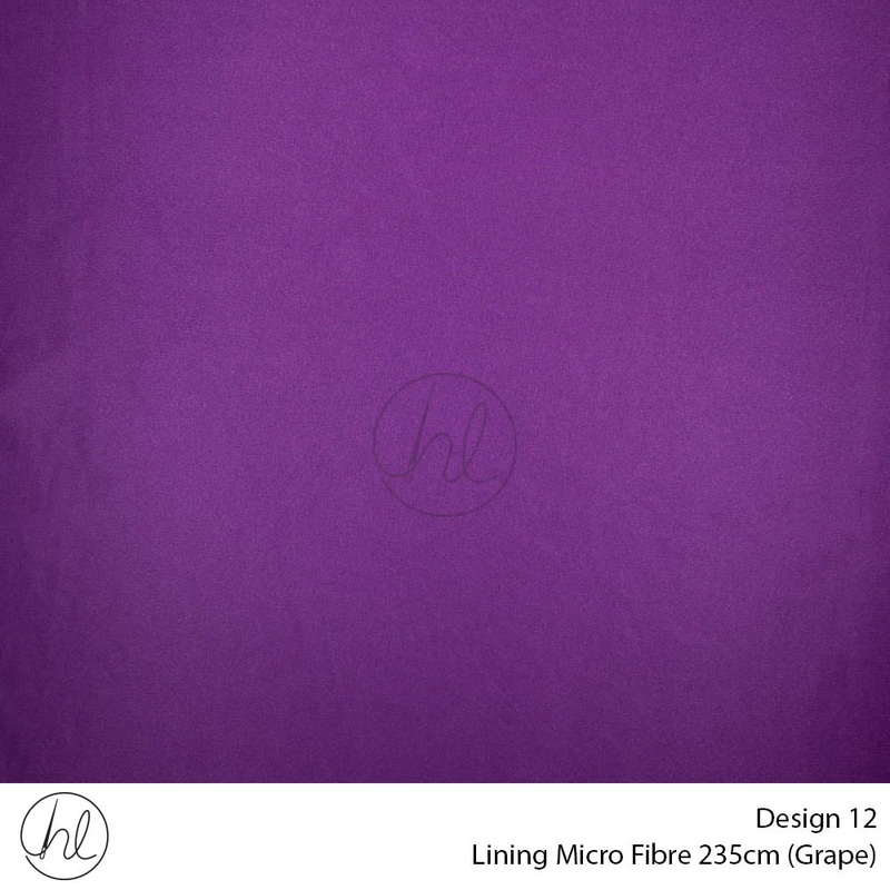 Microfibre Lining Design 12 Grape 235cm Wide Per m