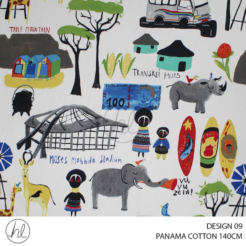 PANAMA COTTON CANVAS BUY10M OR MORE R69.99 PM DESIGN 09 140CM PER M BLUE
