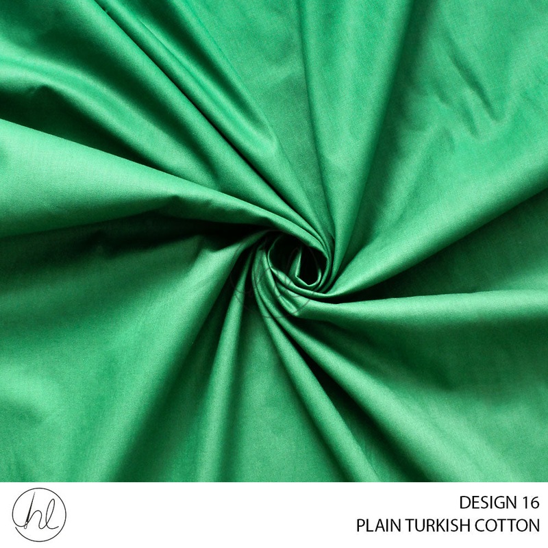 PLAIN TURKISH COTTON DESIGN 16 EMERALD 235CM PER M