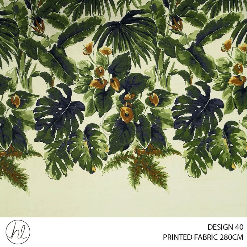 PRINTED FABRIC DESIGN 40 280CM PER M BUY 20M OR MORE FOR R69.99
